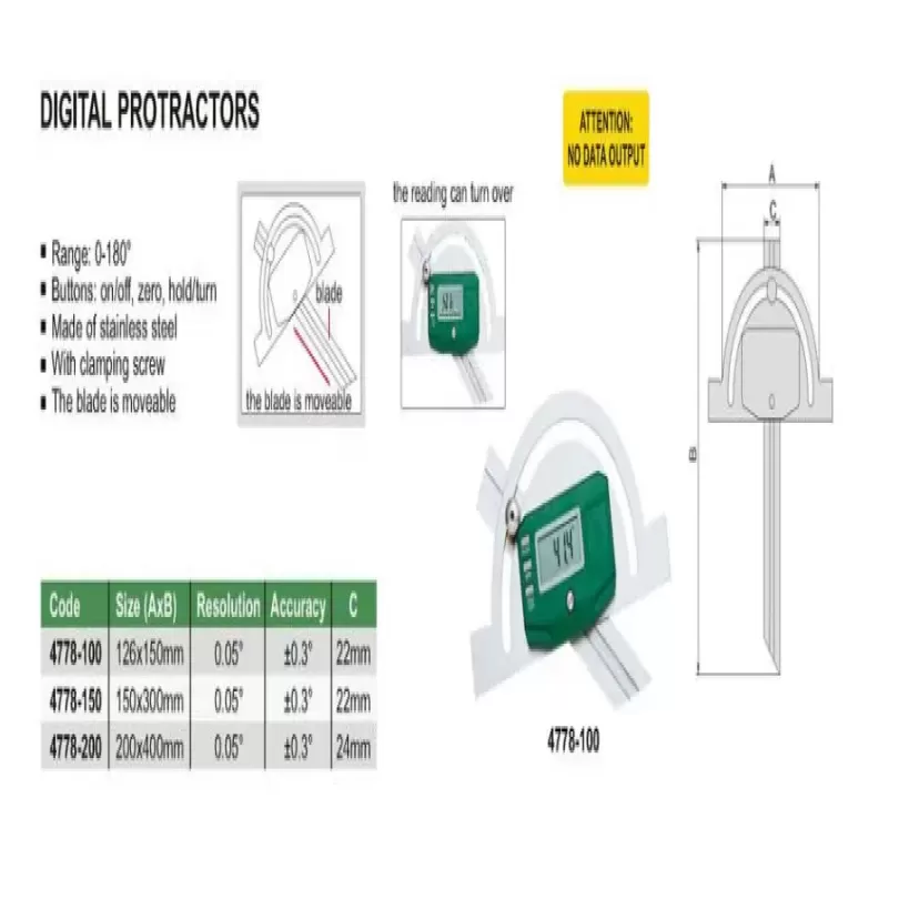 Measuring sample (Electronic protractor)